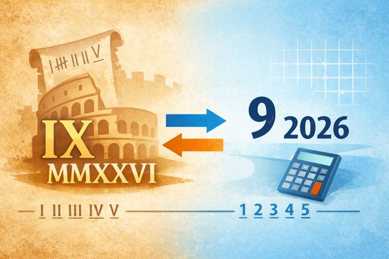 römische Zahlen Dezimalzahlen